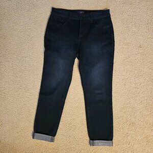 NYDJ Alina Legging Straight Leg Cuffed Jeans Women's Mid-Rise Casual Size 10P